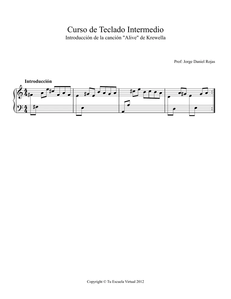 Partitura de Alive