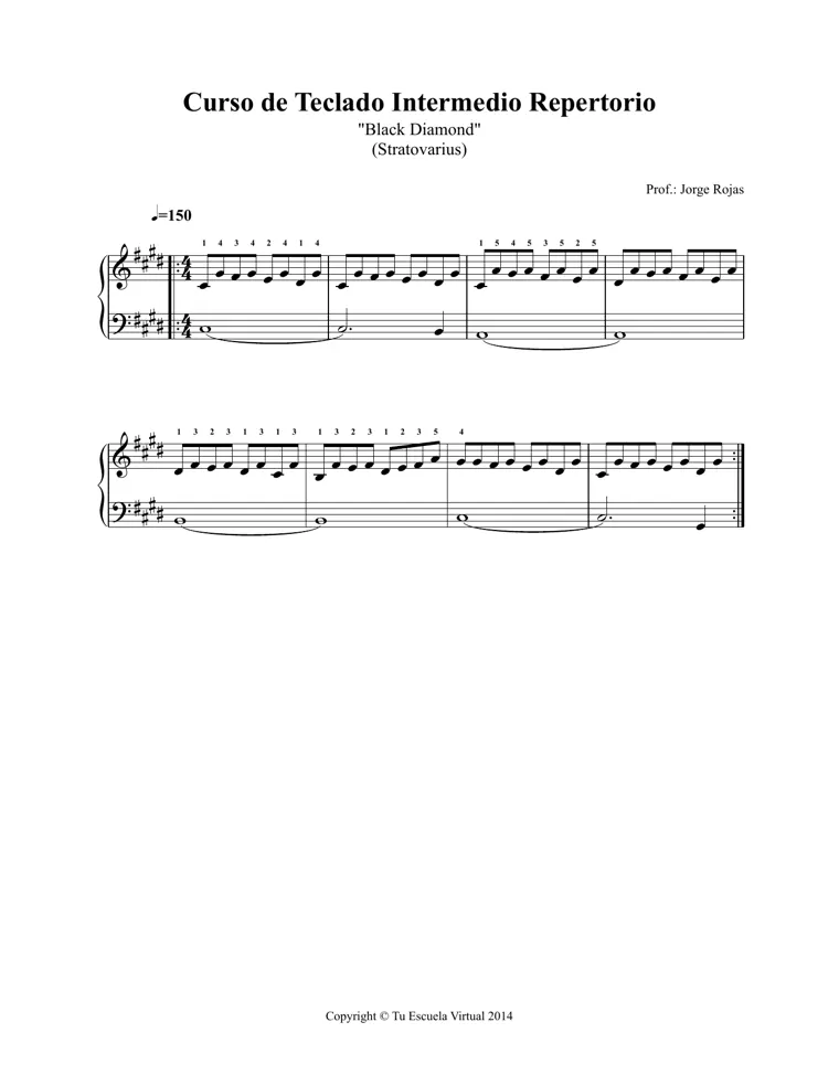 Partitura de Black Diamond