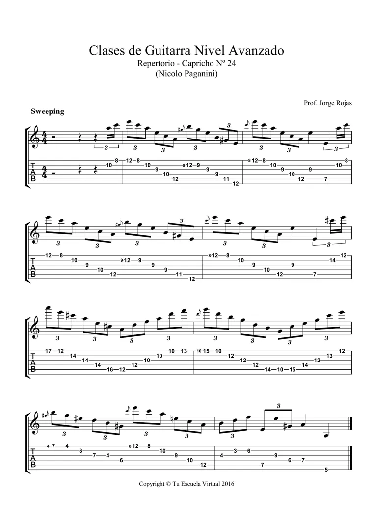 Partitura de Capricho No.24