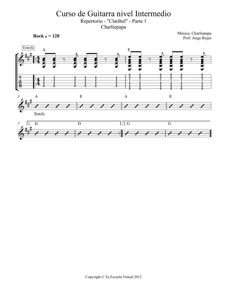 Partitura de Claribel