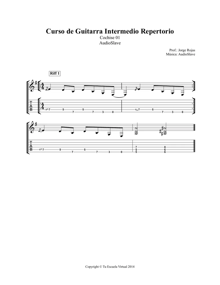 Partitura de Cochise